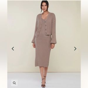 NWT - Rachel Parcell Ribbed Cardigan in Grey